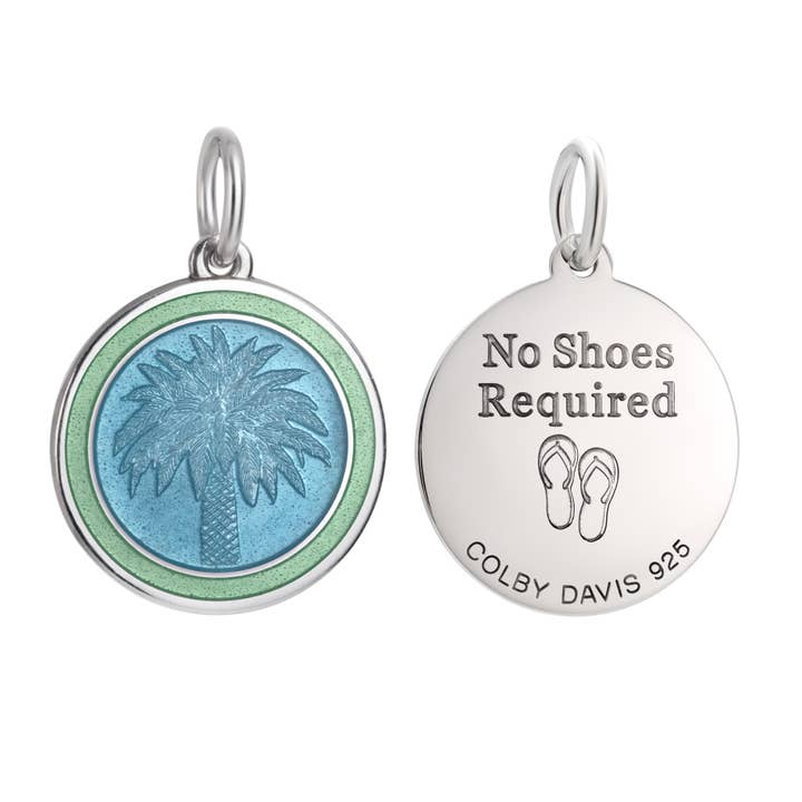 Colby Davis Pendant: Medium Palm Tree - Sterling Silver for wholesale by Colby Davis of Boston