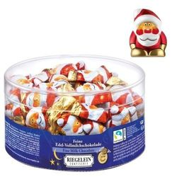 LS GROUP - Vendita all'ingrosso Confezioni di cioccolatini - Mini Babbi Natale di Cioccolato al Latte – 5 g / 3,3 cm0