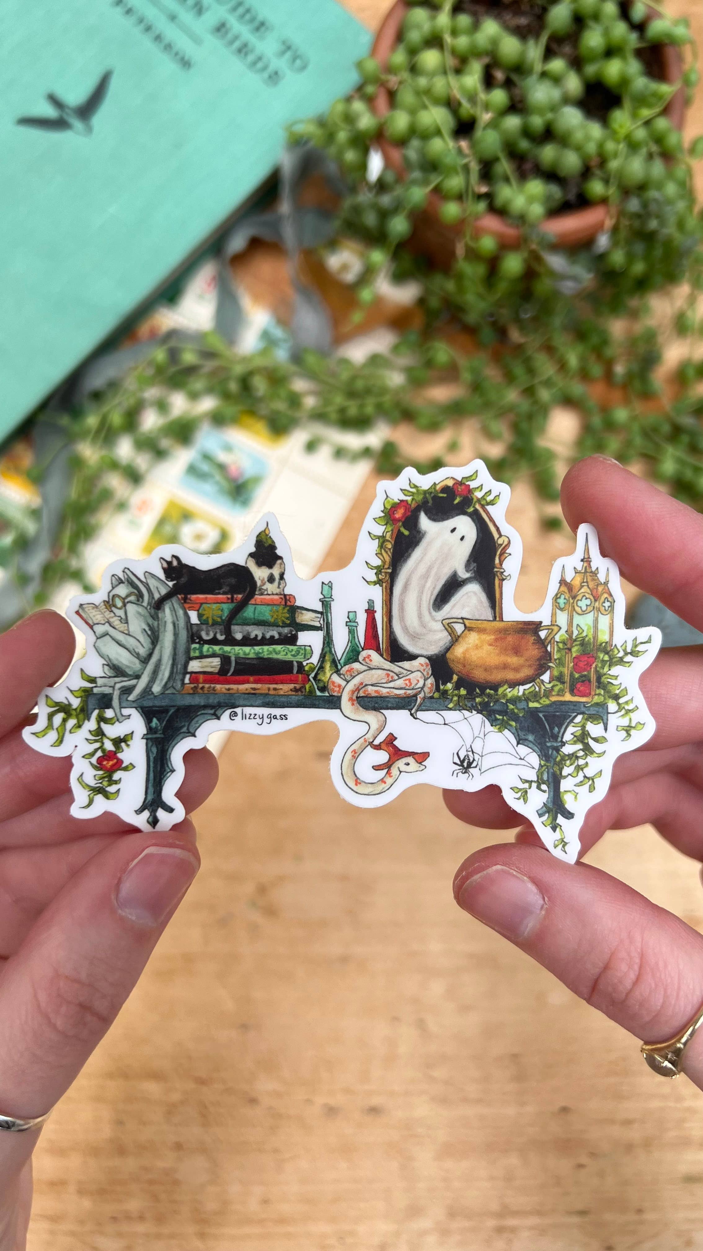 Lizzy Gass – wholesale Sticker – The Gothic Witch's Shelf Sticker5