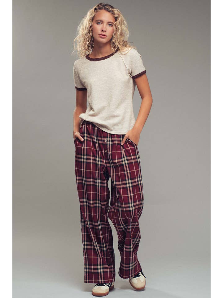 Urban Daizy - Wholesale Knit Top - Women's - Sporty Trim Textured Crewneck Top10