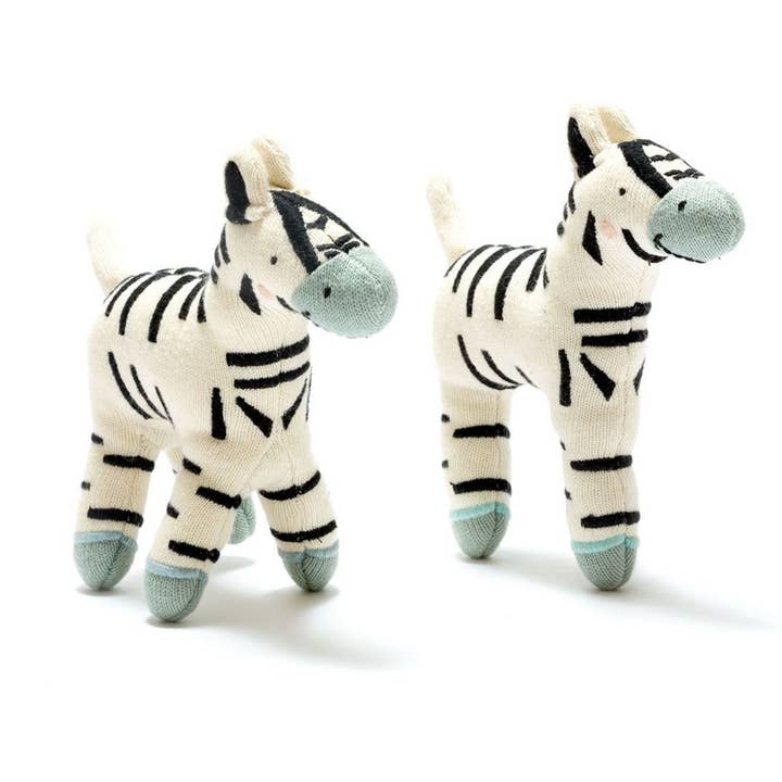 Best Years Ltd - Wholesale Stuffed/Plush Toy - Kids & Baby - Small Organic Zebra Plush Baby Toy - 2 Legs