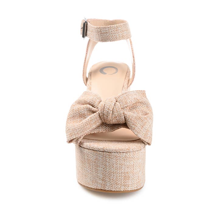 Journee - Wholesale Platform Heels - Women's - Zenni Block Heeled Sandals In Fabric1