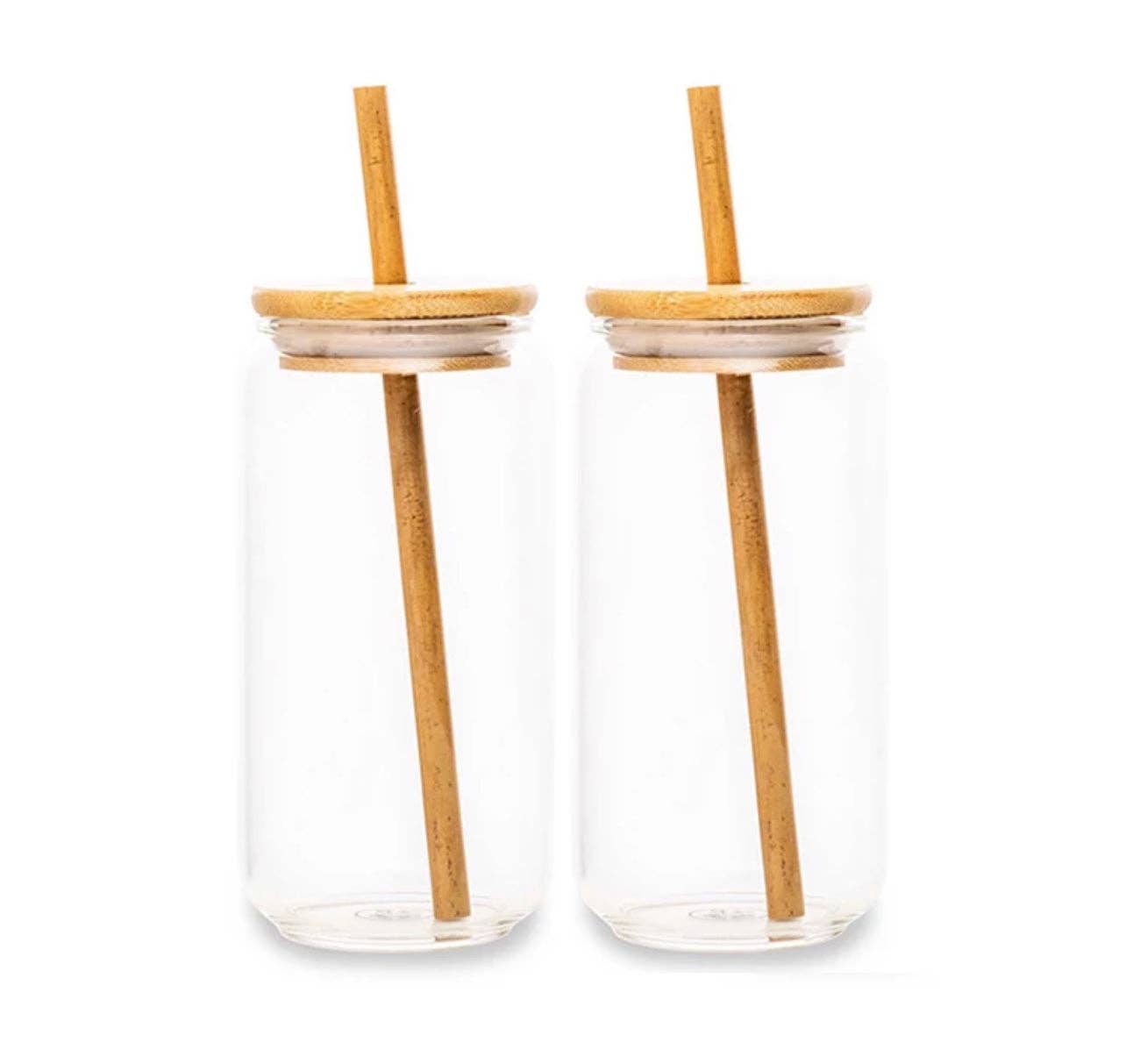 Libby Glass Cup w/Bamboo Lid & Straw