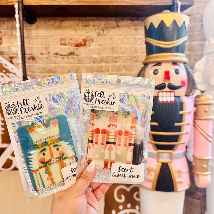 Bizzz Designs - Wholesale Car Freshener - Women's - Christmas Nutcracker Felt Freshie Bundle of 10 | Nutcracker Freshies