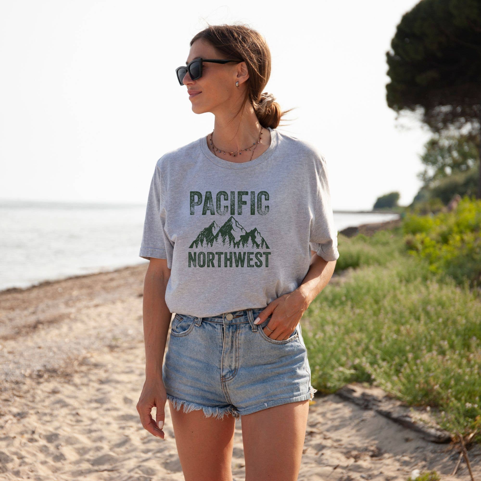 208 Tees - Wholesale Screen Printed T-Shirt - Women's - Pacific Northwest Graphic Tee | Long Sleeve 0912