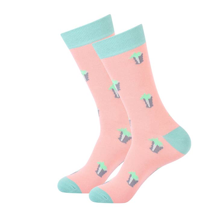 Horse Racing Peach Mint Juleps Derby Socks for wholesale by Barrel Down South