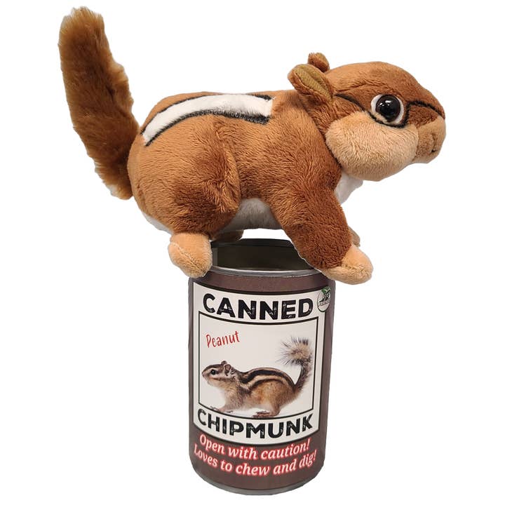 Canned Chipmunk | Stuffed Animal Plush | Funny Jokes for wholesale by Canned Gifts