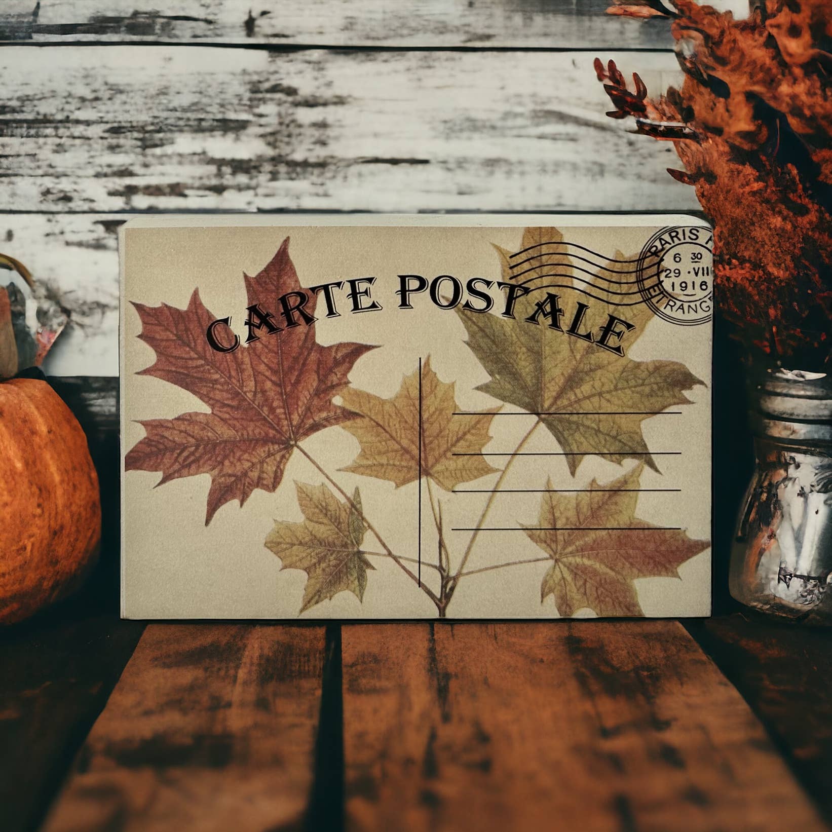 Inkwood Crafters - Wholesale Sign - Vintage Style Wood “Postcards” - Fall/Autumn Home Accents4