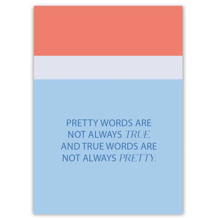 Ansichtkaart Mooie woorden zijn niet altijd waar... voor wholesale door Fritzante