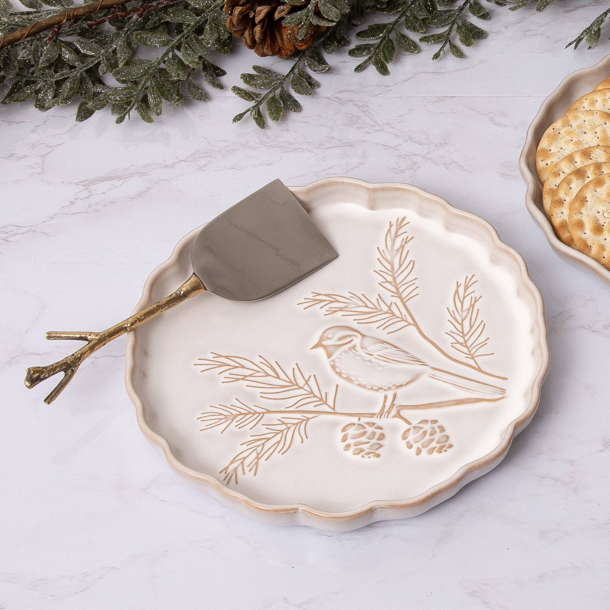 Audrey's Home & Gift - Wholesale Decorative Plate/Dish/Bowl - Plate - Winter Woodland (Pk/02)0