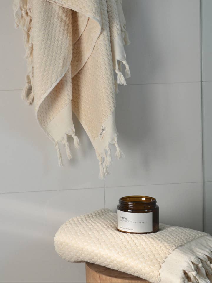 Sábana de baño de algodón turco Pearl - Natural para venta al por mayor de Patara Life