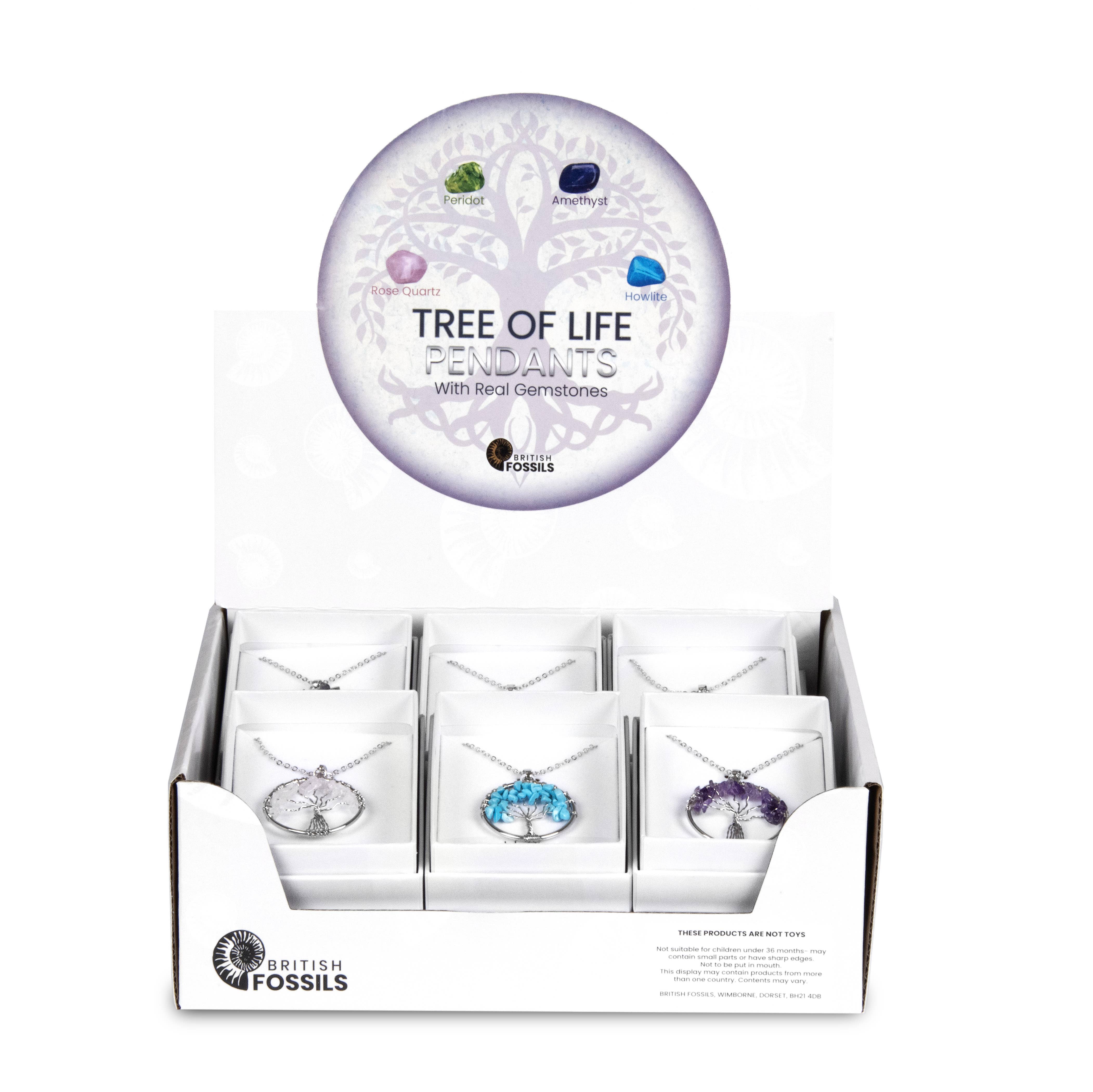 British Fossils - Wholesale Jewelry Set - Tree of Life Pendant Pack0