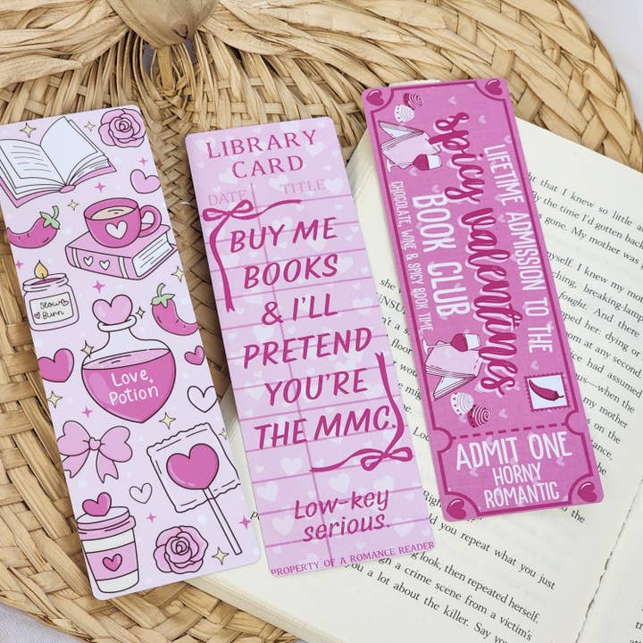 3-Piece Bookmark Set for Bookish Spicy Valentines Day for wholesale by Be Kind Booktique
