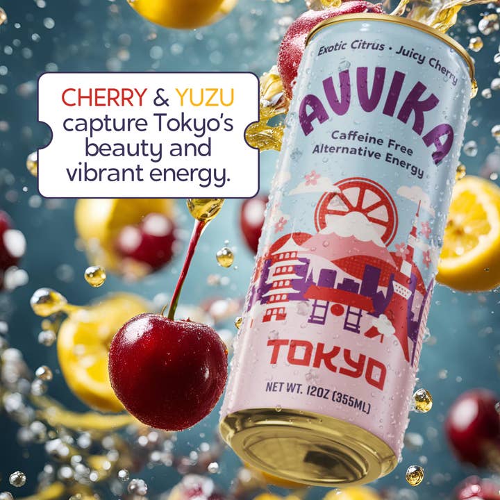 AVVIKA - Wholesale Sports/Energy Drink - Caffeine-Free Energy Drink Variety Pack: Tokyo & LA Flavors