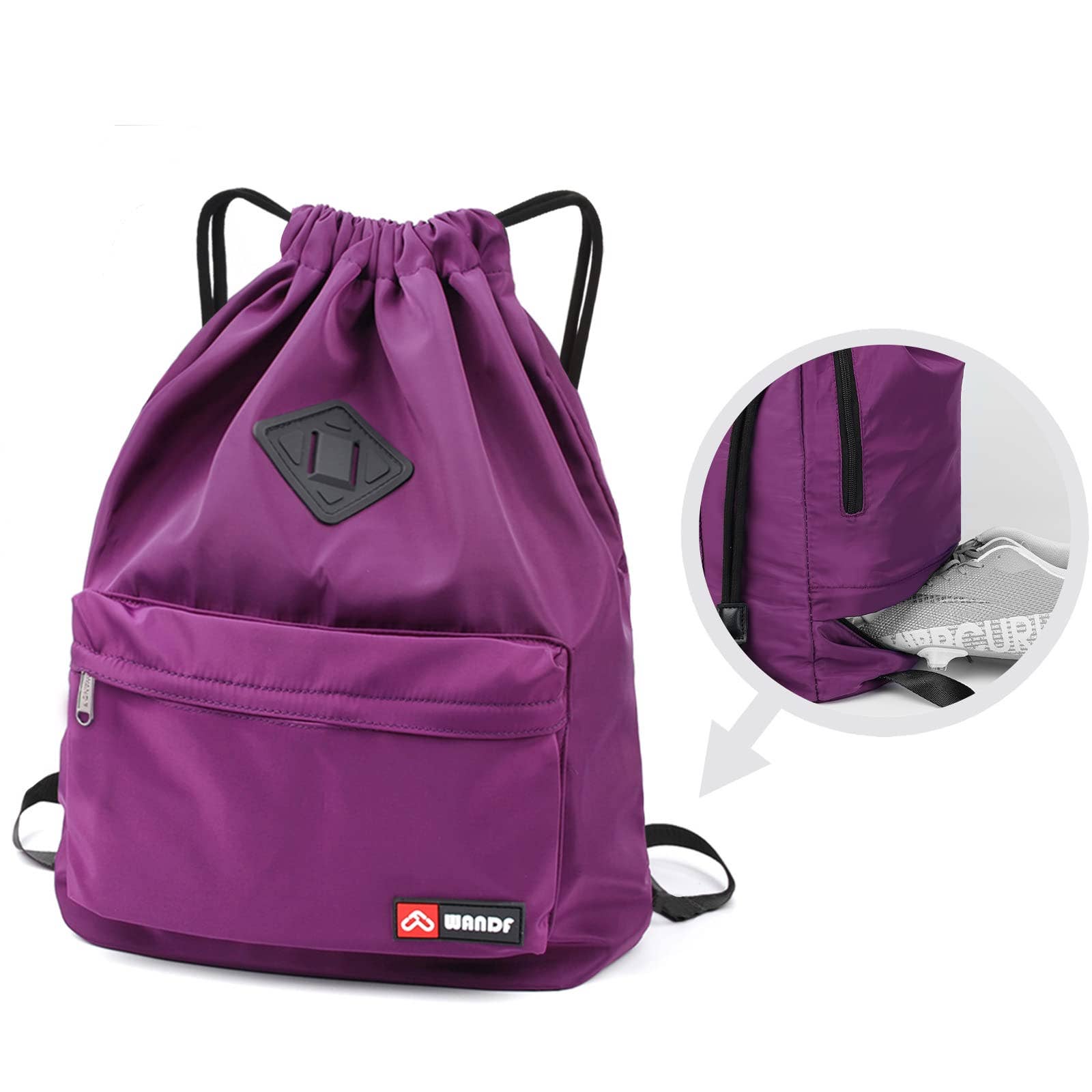 wandf - Wholesale Backpack - Unisex - WF6030 Sport Drawstring Backpack With Shoe Compartment16