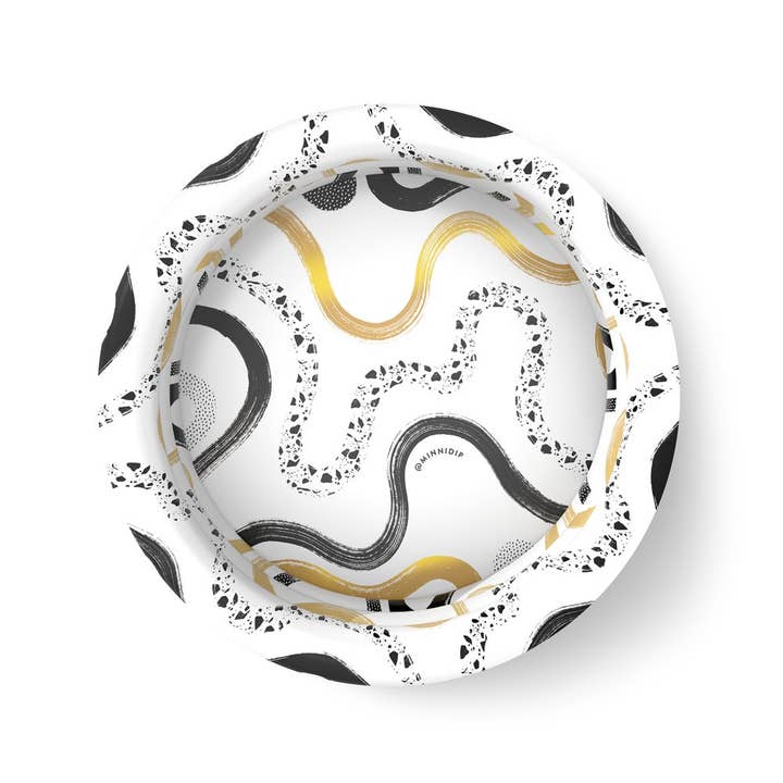 Black Minnidip Pool in Gilded Marble for wholesale on Faire2