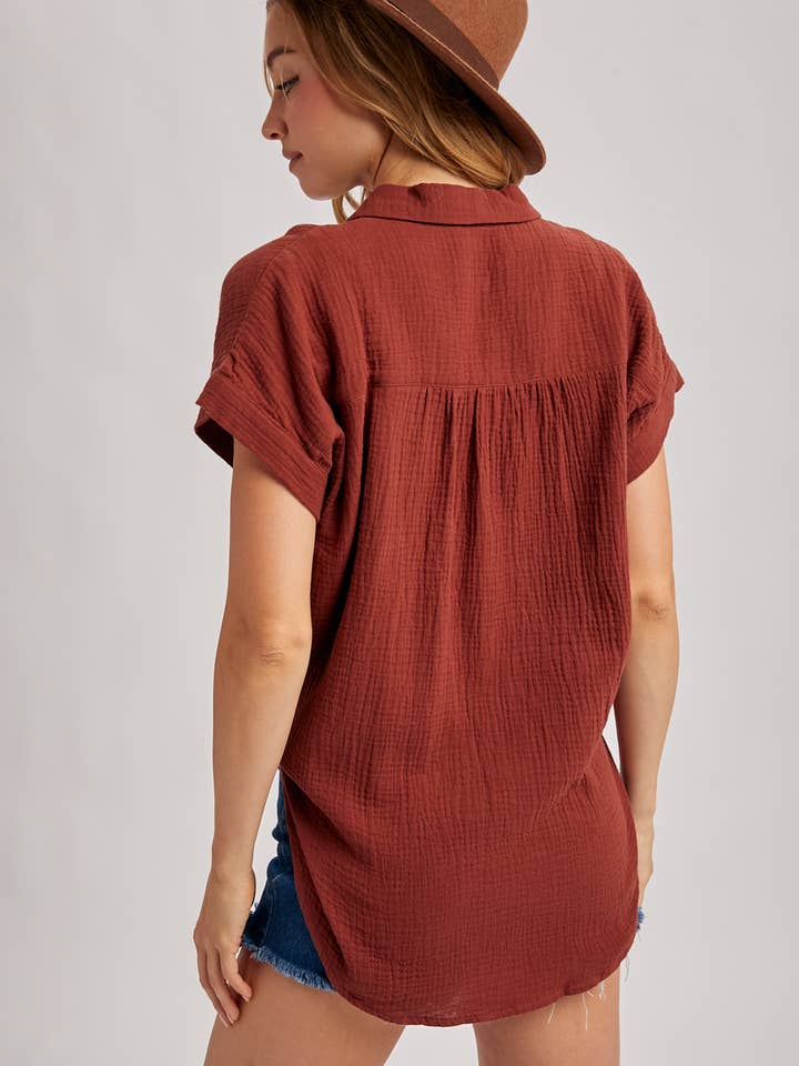 Bluivy – Camisa com botões no colarinho – Mulher por atacado – CAMISA ESSENCIAL BOTÃO UP ALGODÃO22