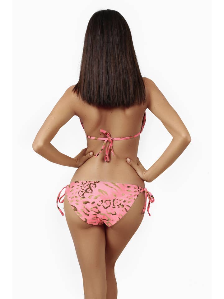 Mavele Swimwear – wholesale Bikiniunderdel - Dam – Korall Leopard Bikini Botten