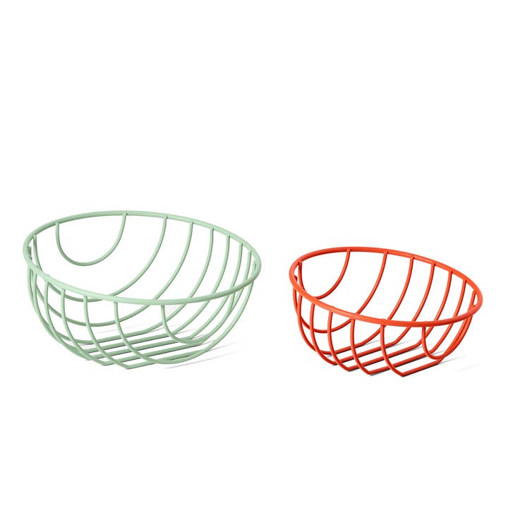 Until Pty Ltd - Wholesale Basket - Areaware Outline Basket Green Red Set2