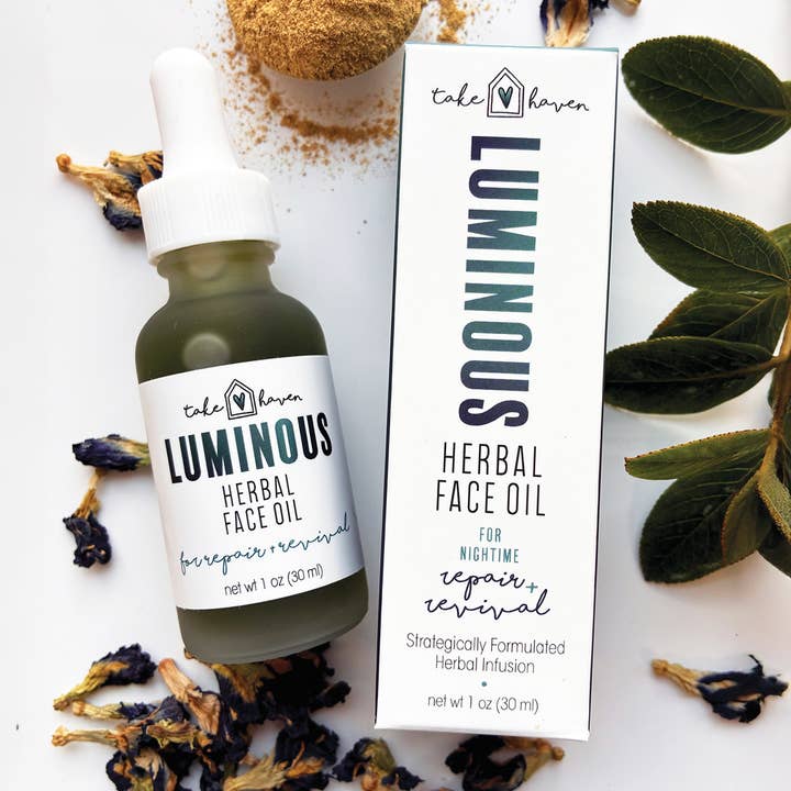 Face Oil: Luminous Herbal Evening Oil to Revive & Restore for wholesale by Take Haven