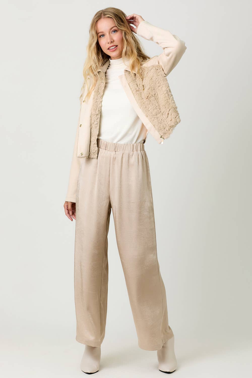 Mystree – wholesale Jacket – Women's – 60873 Fur Mixed Suede Jacket12