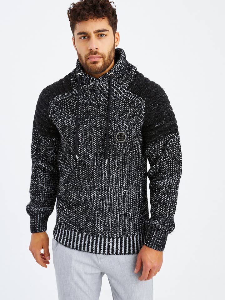 Leif Nelson GmbH - Wholesale Knit Sweater - Men's - Men's Knit Sweater Chunky Knit Shawl Collar LN-523517