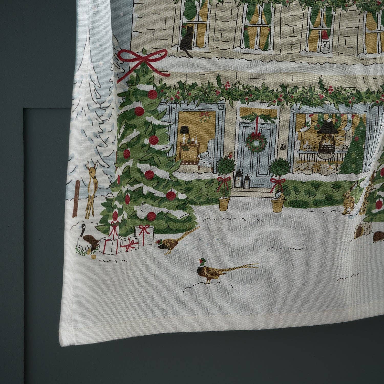 Sophie Allport - Wholesale Tea Towel - Christmas House Tea Towel1