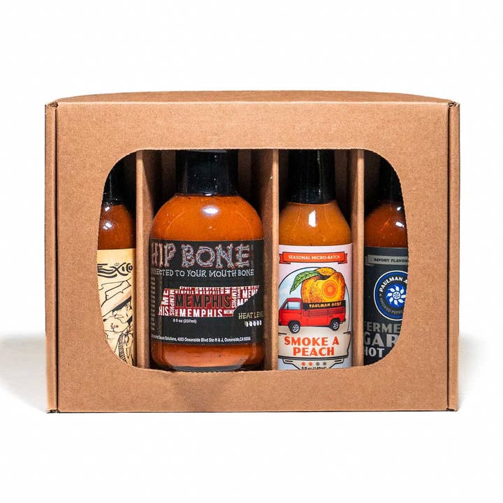 Boîte Maître du Grill pour la vente par California Hot Sauce Solutions