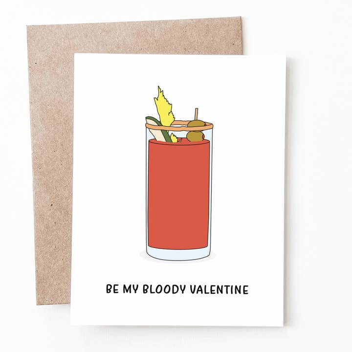 Bloody Mary Valentine's Day Card for wholesale by Nine Two Design