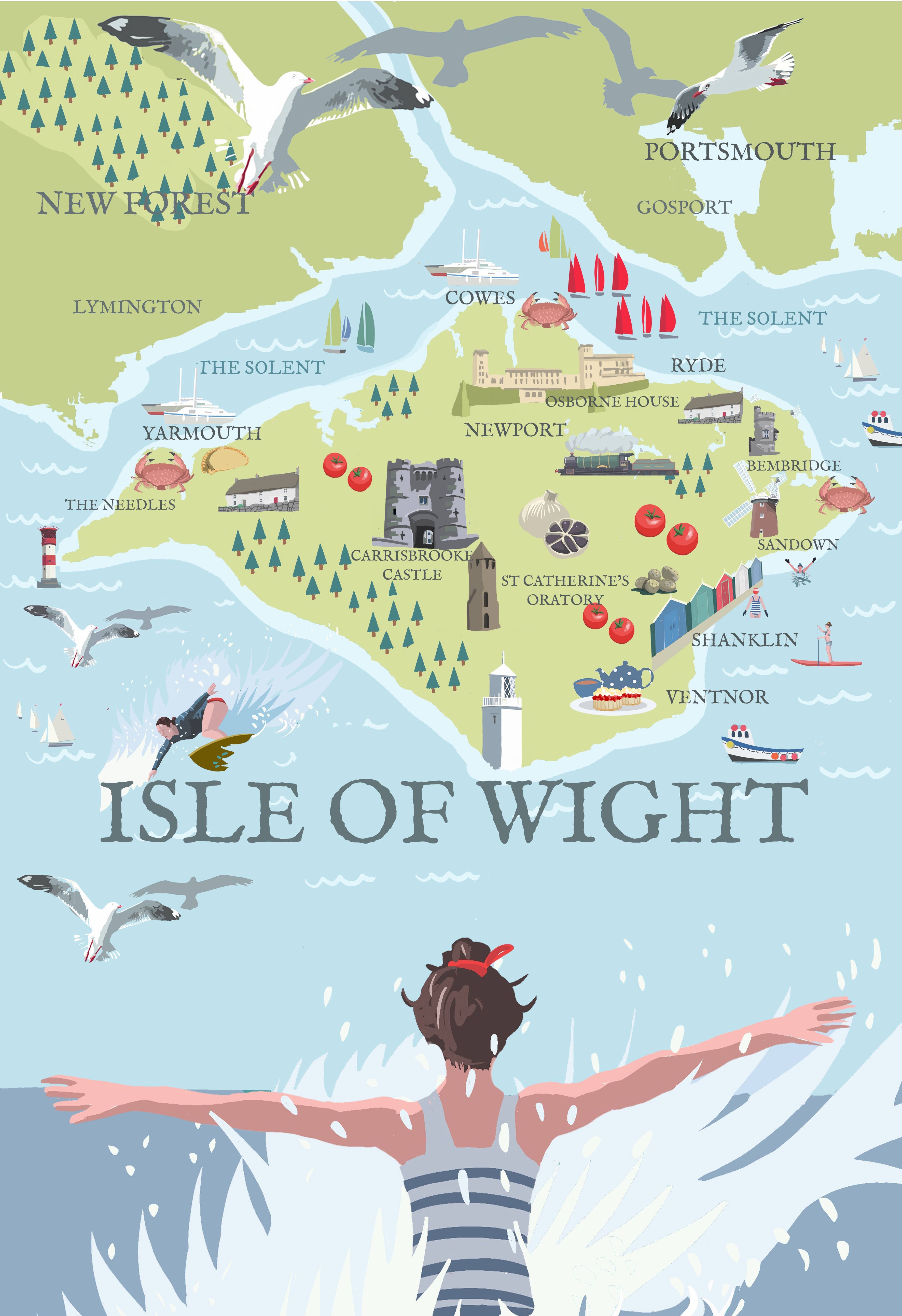 BETTY BOYNS MAPS - Vendita all'ingrosso Calamite - Magnete da Frigo con Mappa Illustrata19