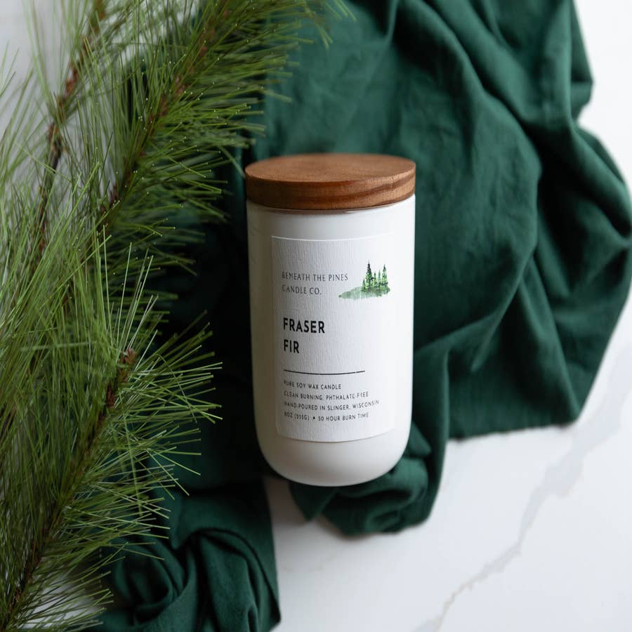 Fontana Candle Co. Fraser Fir | Non-Toxic Candle | Beeswax Candle 9 oz Glass Jar