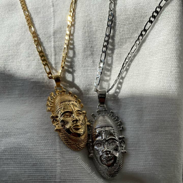 La Maschera del Benin - Oro/Argento/Nero per la vendita all'ingrosso da parte di Damilola Jewellery