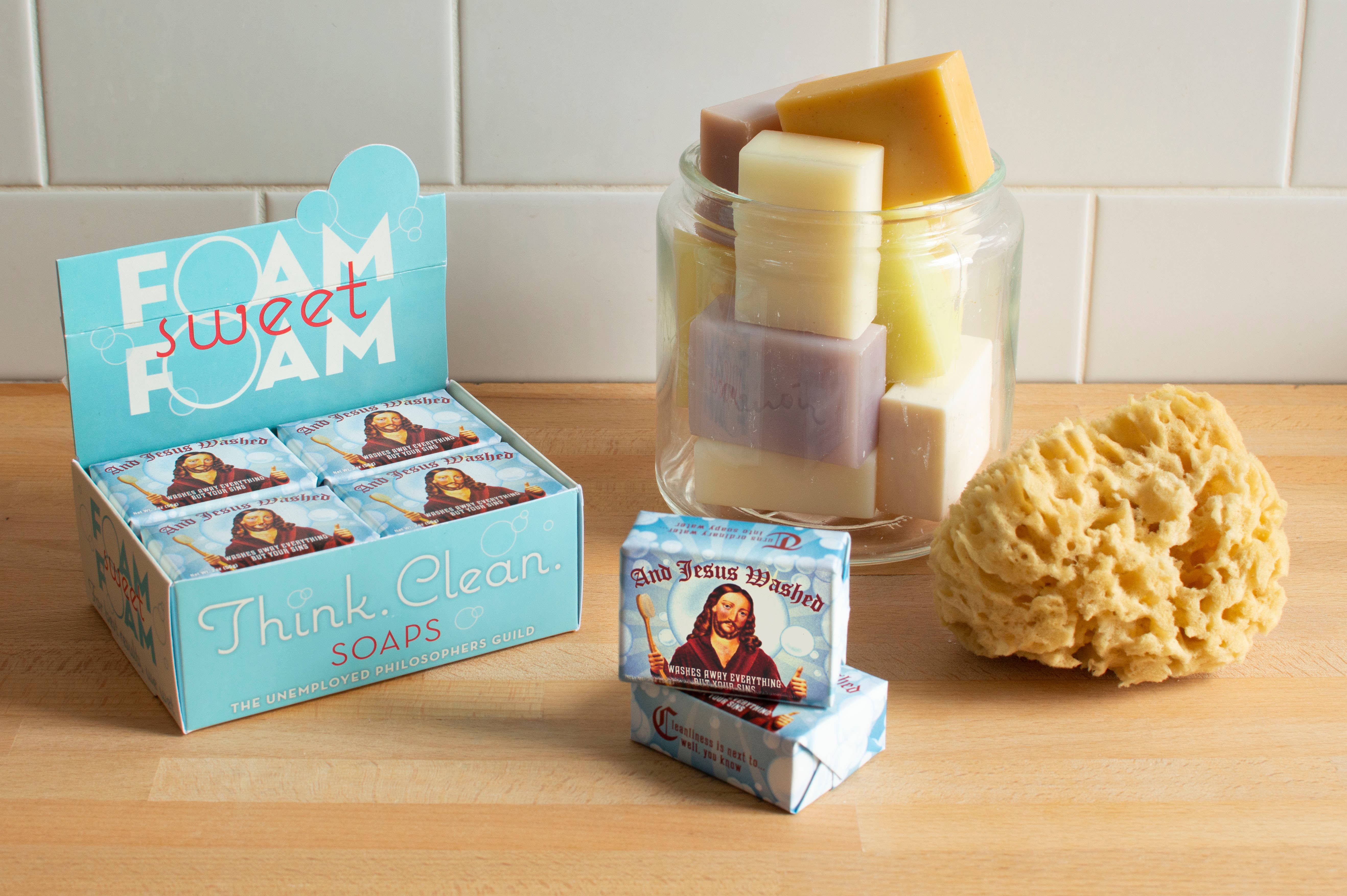 Unemployed Philosophers Guild - Wholesale Bar Soap - And Jesus Washed Soap1