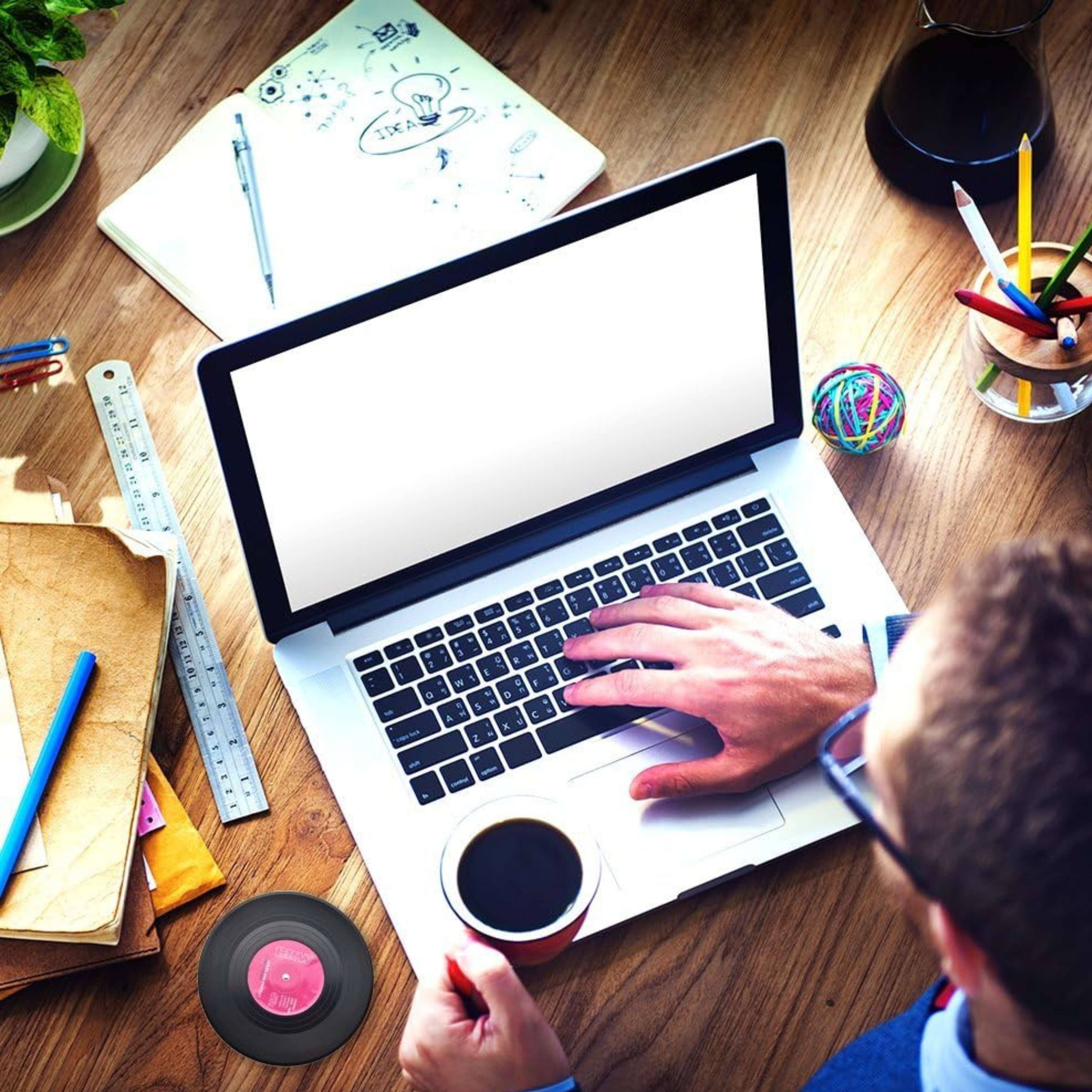 Magnifique Hearts - Wholesale Coasters - Vinyl Record styled Coasters Music Lover Decor (1 Pack)2