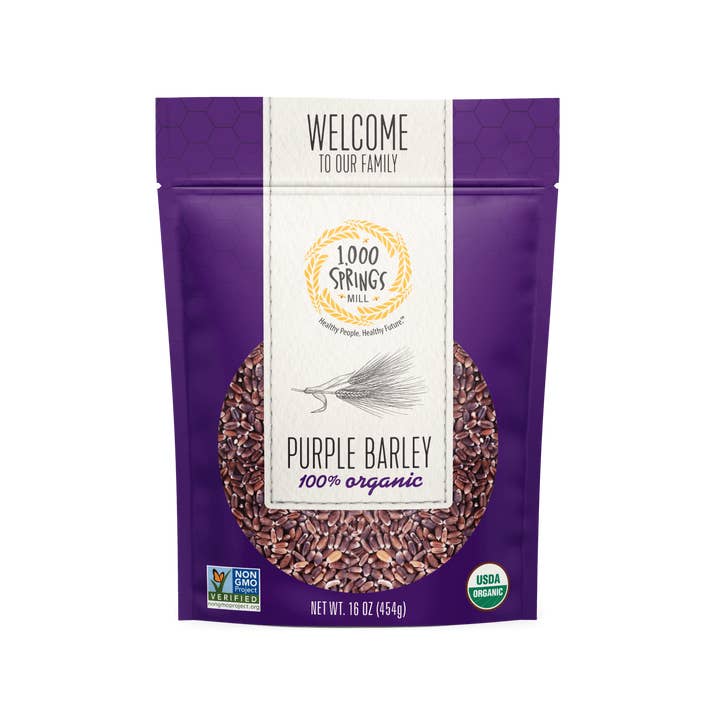 16 oz. Organic Purple Barley (12 Pack!!!) for wholesale by 1000 Springs Mill