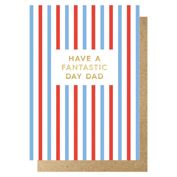 Fantastic day Dad Father's Day gold foil card for wholesale by Lucky Ink