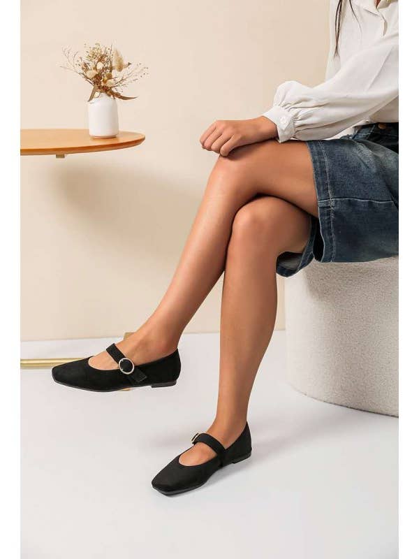 SWEET MAGIC SHOES & BAGS - Wholesale Flats - Women's - FLAT SYNTHETIC LEATHER LOAFER1