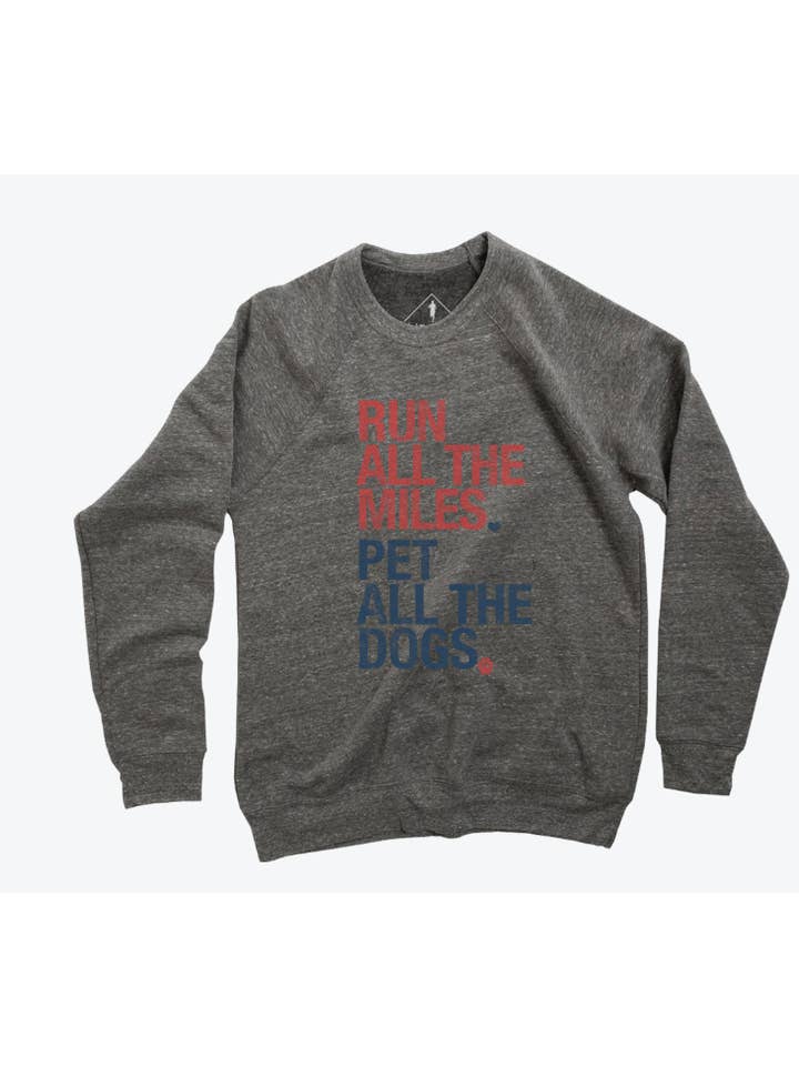 Sarah Marie Running Co - Wholesale Graphic Sweatshirt - Women's - Run All The Miles, Pet All The Dogs Sweatshirt1