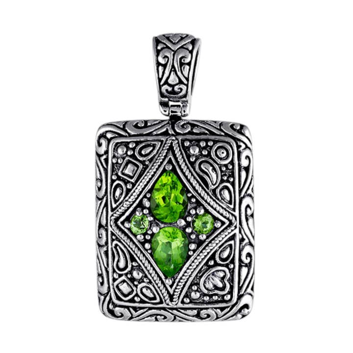 Sterling Silver Peridot Pendant – Kamaron Bali for wholesale by Kamaron Bali