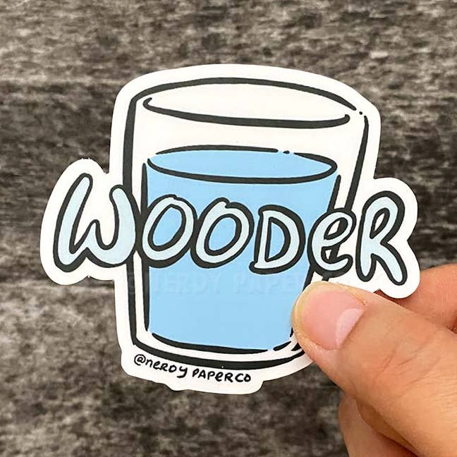Wooder - Hand Drawn Vinyl Decal for wholesale by NERDY PAPER CO.