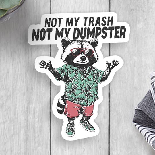 Autocollant en vinyle pour benne à ordures pour la vente par Expression Design Co