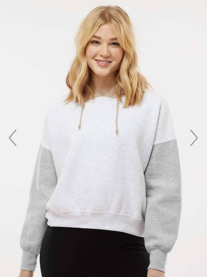 Coffee and Chaos Apparel - Wholesale Hoodie - Women's - Custom embroidered hoodie- cropped color block hoodie 3