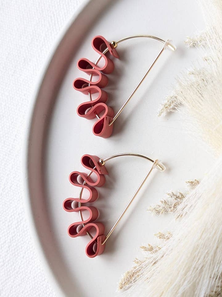 Semicircle Hoops #1 - Ribbon Collection - Spring Palette #4 for wholesale by Momo Studio LLC