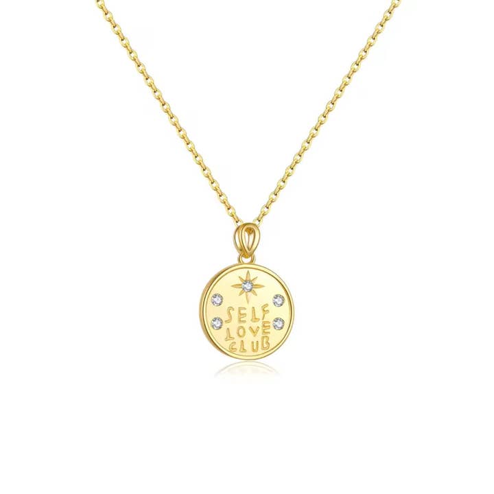 I Honor Myself with Love — CZ Self Love Club Necklace for wholesale by Georgina Nicol