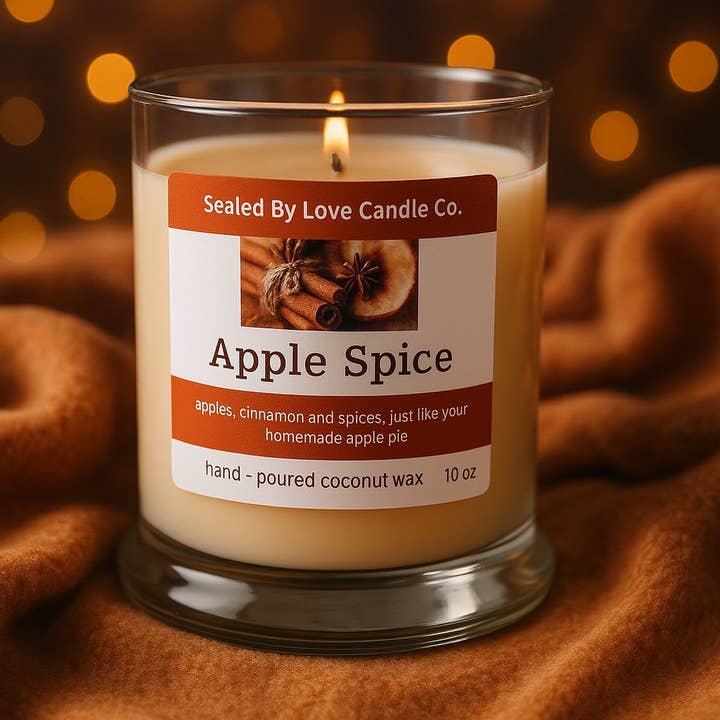Vela Apple Spice para venta al por mayor de Sealed By Love Candle Co.
