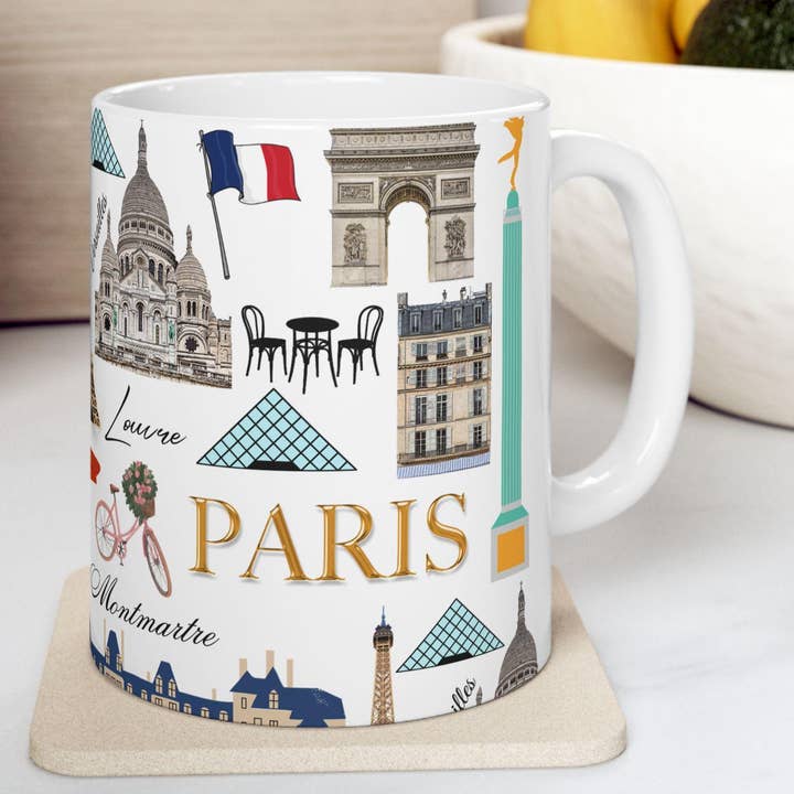 Paris Pattern Mug for wholesale by simply blessed shy
