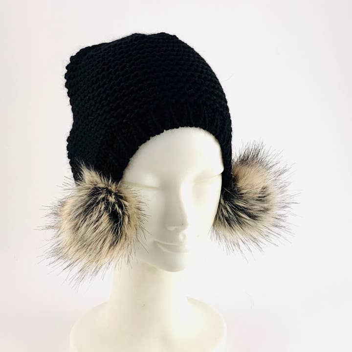 MILANO AMOUR - Wholesale Beanie - Women's - WINTER HAT CAPPELLO CUFFIA DOUBLE PON-PON25