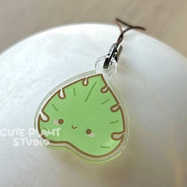 Cute Plant Studio - Wholesale Individual Charm/Pendant - Classic Monstera Phone Charm0