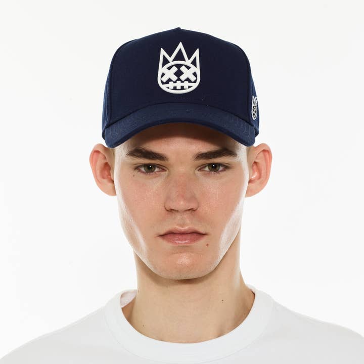 Logo Trucker Hat "Shimuchan" in Midnight Blue for wholesale by Cult of Individuality
