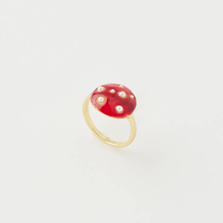 Fable England – Großhandel Cocktail-/Statement-Ring – FABLE Pilzring, Größe M